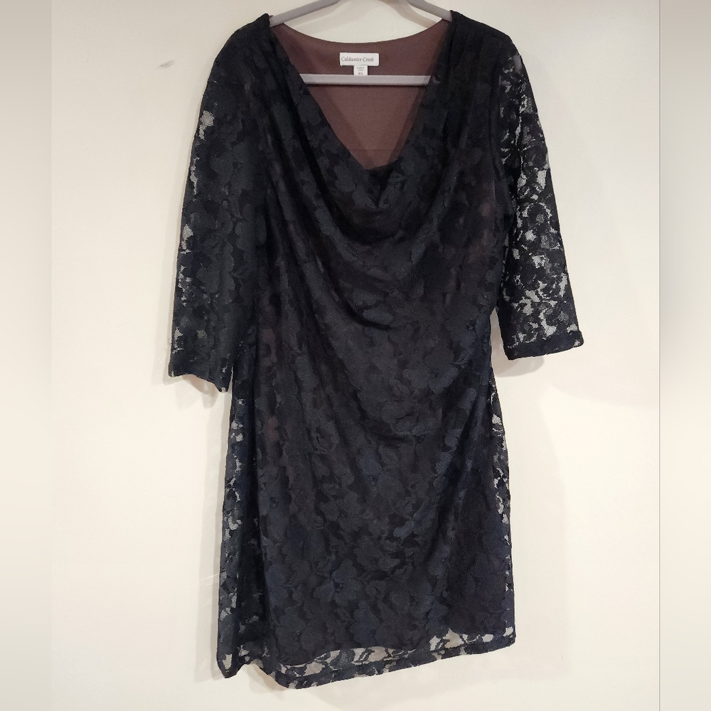 Women's black lace dress, Coldwater creek W18